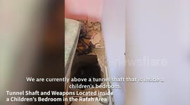 Palestine: A Tunnel Shaft and Weapons Located Inside a Children’s Bedroom in the Rafah Area by the 401st Brigade