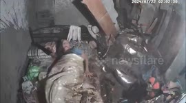 Elderly man narrowly survives as water tank crashes through ceiling during typhoon