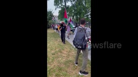 USA: Protesting Israeli Prime Minister Benjamin Netanyahu’s address to Congress