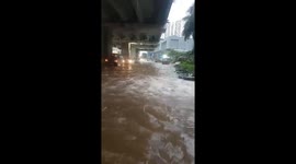 Three men electrocuted while trying to retrieve handcart from flooded road