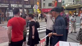 Japan: Israeli tourists in Tokyo attacked a pro-Palestine demonstration organized by local residents
