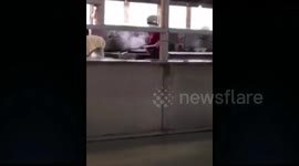 Cleaner 'washes' mop in frying pan used by uni cooking staff