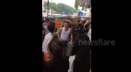 Horrible fight after a pram-related accident