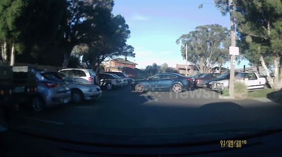 Driver uses nine-point turn to get out of carpark