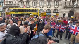 Protest held over Manchester airport video