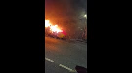 Harehills, Leeds: Rioters watch stuff burning during night of chaos