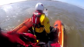 UK: Dramatic Rescue as Man and Dog Saved from Rising Tide at Fleetwood Beach
