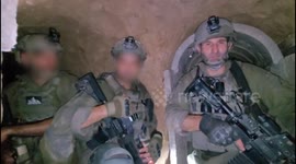 Gaza Strip: Commanding Officer of the 98th Division makes an announcement inside the tunnel with hostages