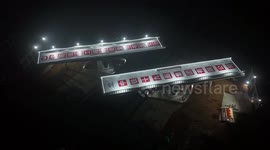 Continuous beam of mega bridge in NE China rotated in place in 60 minutes