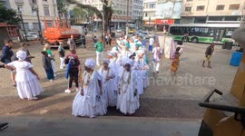 Brazil: Interreligious act 5th edition of washing the monument of the black mother in Sao Paulo