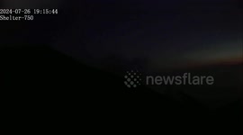Stromboli Volcano eruption captured on CCTV in Italy