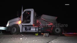 USA: Semi Truck Crash With Injuries