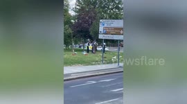 Video shows man being arrested after Lee Rigby memorial was destroyed