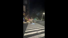 Man falls off bike in Taguig, Philippines