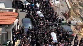 Funeral of Minors killed in Hezbollah strike in Golan Heights
