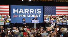 USA: Josh Shapiro, Governor of Pennsylvania speaks during rally in support of Harris for President 2