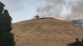 USA: Fire Erupts Near Niles Canyon