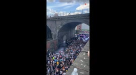 Excited lads fail to secure tickets to rave but show up anyway!