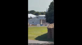 Footage of Travis Pastrana crashing his ride at Goodwood Festival of Speed