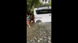 Epic rescue of a stuck car in Davao Oriental, Philippines