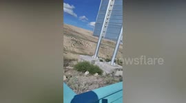 Melting road surface leads Chinese man to believe he has discovered oil