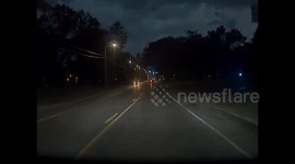 US: Dashcam Video Shows Branches Blown By Gusty Winds In Des Moines, Iowa