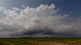 Footage of severe thunderstorms that developed in Southeast England on Thursday