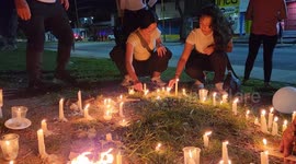 The vigil in honor of the victims during the protests in Venezuela