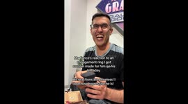 Surprising my fiancé with an engagement ring! His reaction is priceless! Watch till the end