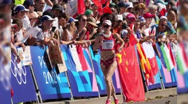 China's Yang wins gold in women's 20km race walk at Paris 2024