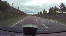 Dash cam footage on the A9 in Scotland of lorry attempting ridiculous overtake and nearly killing me in the process