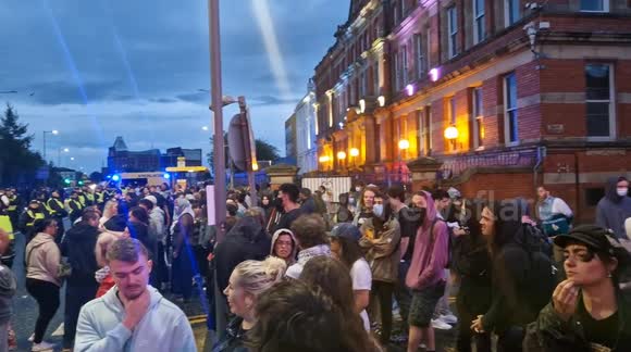 Scenes currently outside the  Sheikh Abdullah Quilliam Mosque, in Liverpool. As protest & counter protest takes place