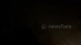 Lightning strikes during storm in Chanhassen, Minnesota