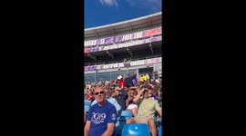 Man spills beer at Headingley Stadium, Leeds