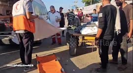 Palestine: The Palestine Red Crescent teams retrieved a martyr from the Al-Muntaza area, north of Rafah City, and transported him to Nasser Medical Hospital