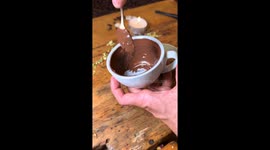 Satisfying Hazelnut Affogato making process