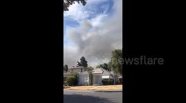 US: Edgehill Fire Burns Homes And Vehicles In San Bernardino, California 3