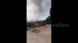 US: Edgehill Fire Burns Homes And Vehicles In San Bernardino, California 2