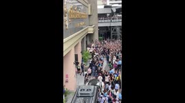 Shoppers mob teddy bear mascot surging in popularity in Thailand