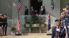 USA: Secretary Blinken participates in a family photo and honor cordon