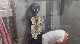 Indian man builds temple to ALIEN, believing extraterrestrials will 'save Earth'