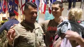 USA: Alaska Army National Guard Bison Company Kuwait Homecoming B-Roll