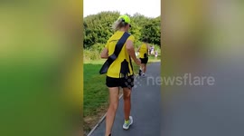 18-year-old and mum ran an ultramarathon a DAY for two weeks - camping in between