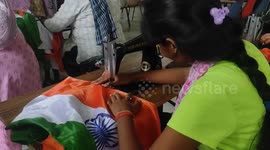 Independence day- Women of the Prime Minister's Skill Development Group are making 180000 Indian flags for the Har Ghar Tiranga Yatra campaign