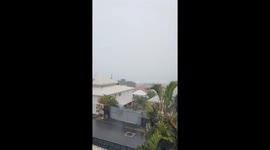 STORM ERNESTO. First effects include rain, wind and flooding in the Guadeloupe Islands