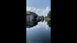 Tropical Storm Debby floods roads in Savannah, Georgia