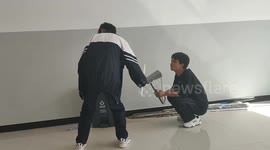 Pupils have impromptu rendition of We Will Rock You in PE class