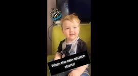 The Football Season is upon us and this toddler is very, very excited for it to begin!