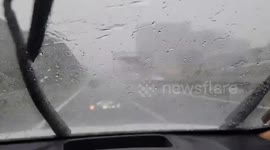 Japan: Typhoon Ampil intensifies near Tokyo region – Footage shows heavy rains and Zero visibility on roads