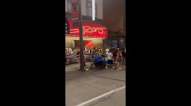Massive lineup at The Roxy on Granville Street, Vancouver, shows weekend madness